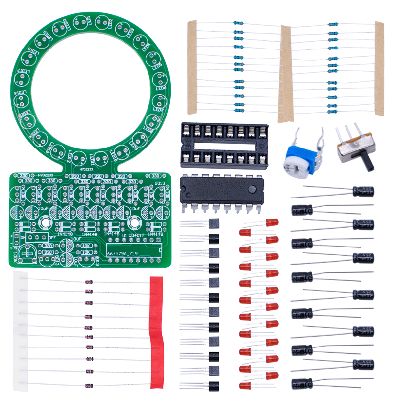 CD4017 Ring Gradient LED Flowi - Diy Electronics Kits For Kids review and price