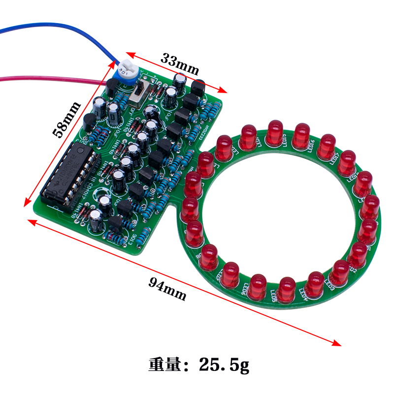 CD4017 Ring Gradient LED Flowi - Diy Electronics Kits For Kids review and price