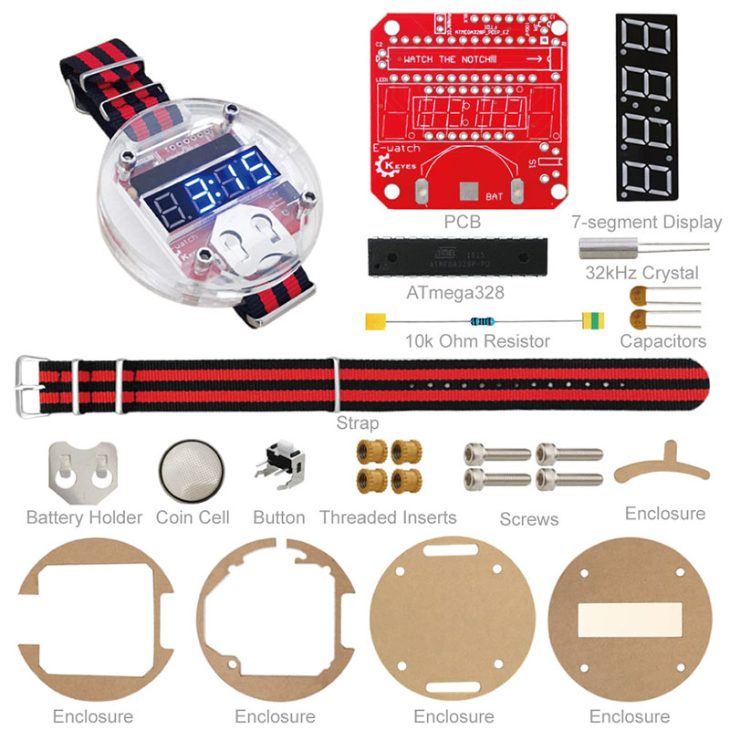 Single Chip LED Kit Clock DIY  - Diy Electronics Parts review and price