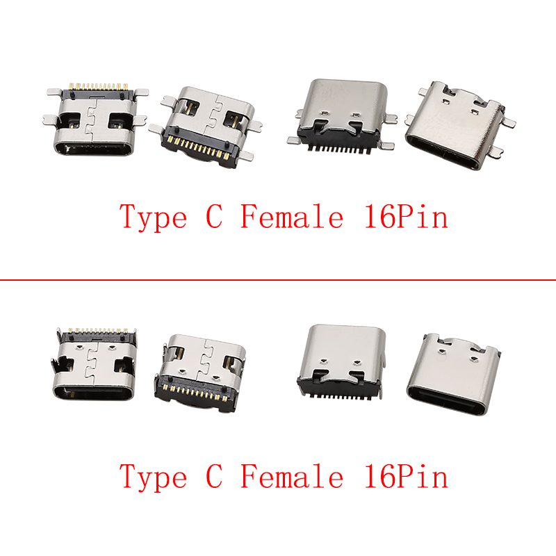 10Pcs USB Type C Female 16 Pin - Smd Solder Paste review and price