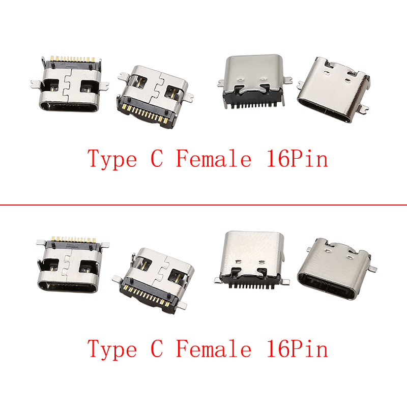 10Pcs USB Type C Female 16 Pin - Smd Solder Paste review and price