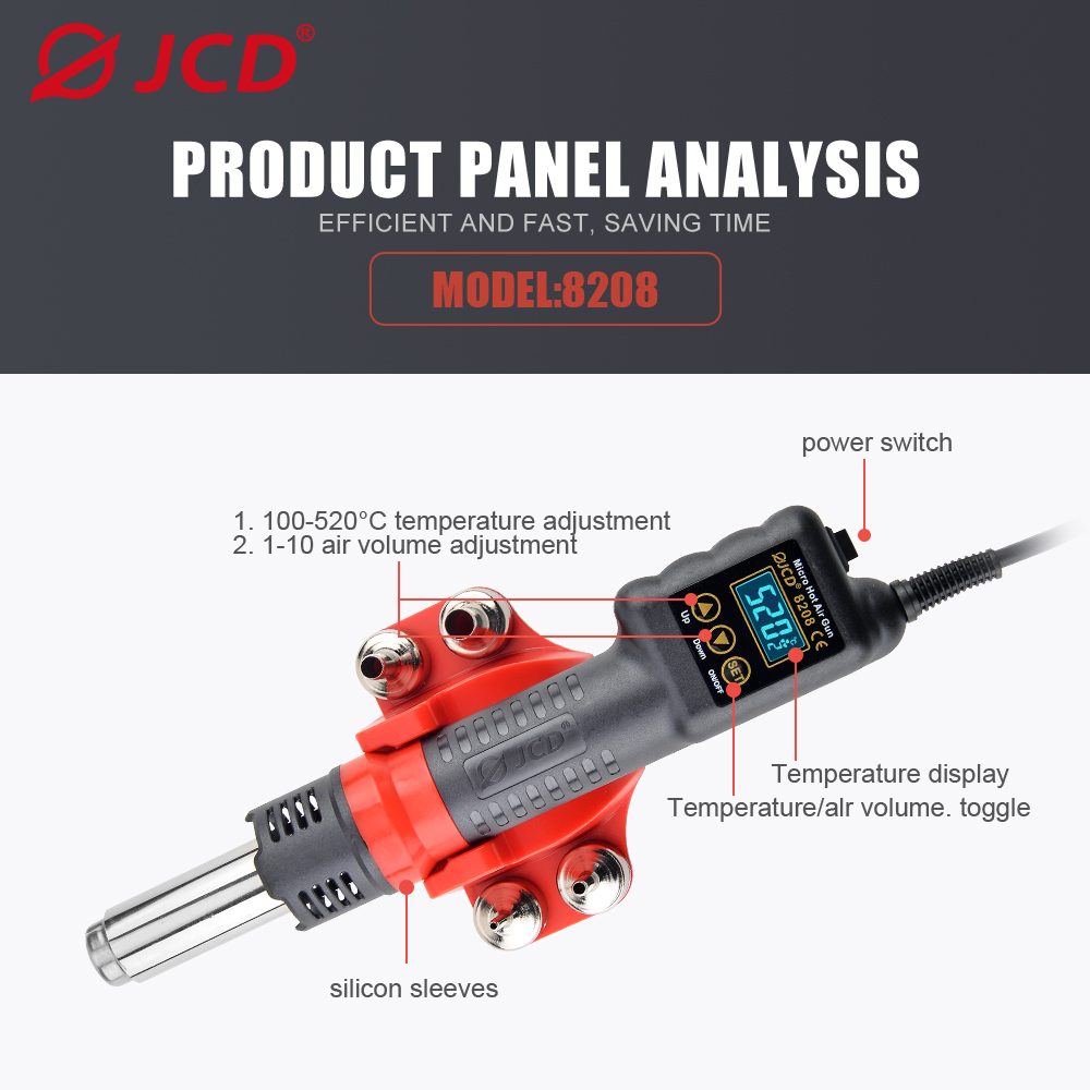 JCD 750W Micro Heat Gun Rework - Smd Solder Paste review and price