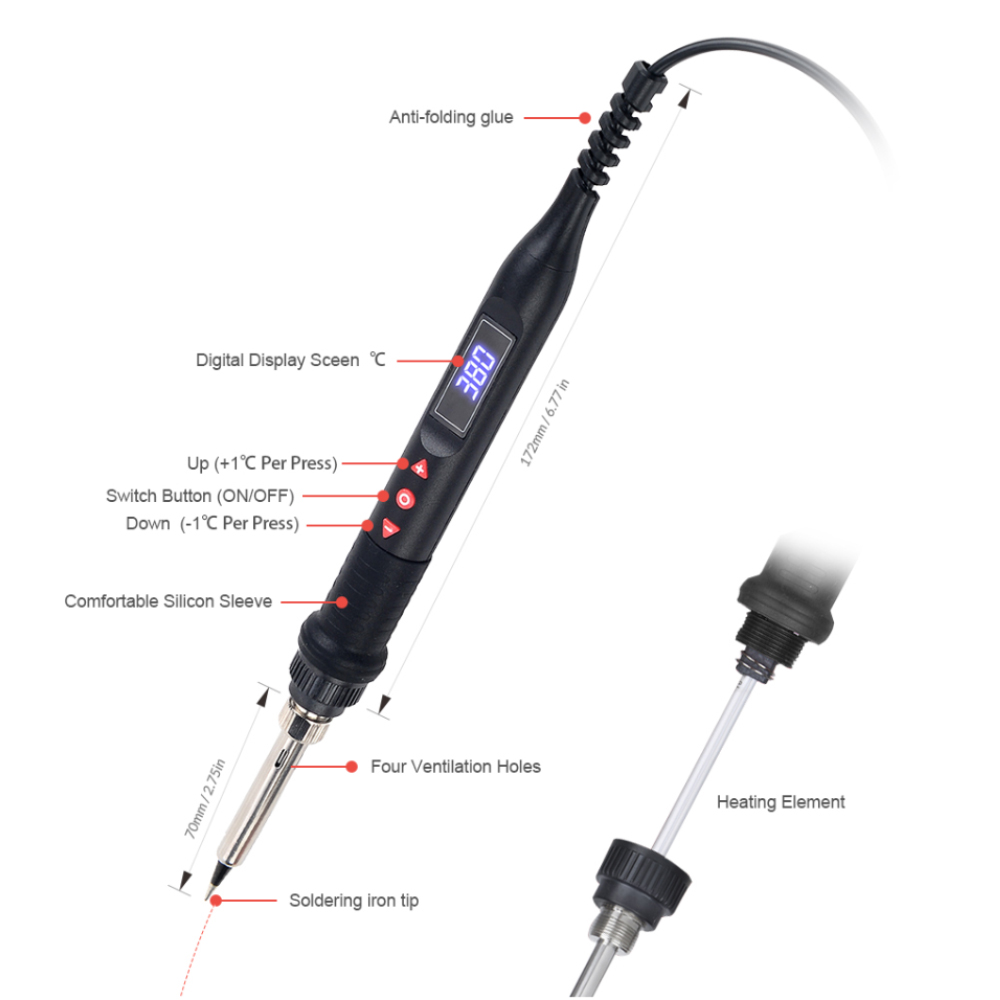 JCD 750W Micro Heat Gun Rework - Smd Solder Paste review and price