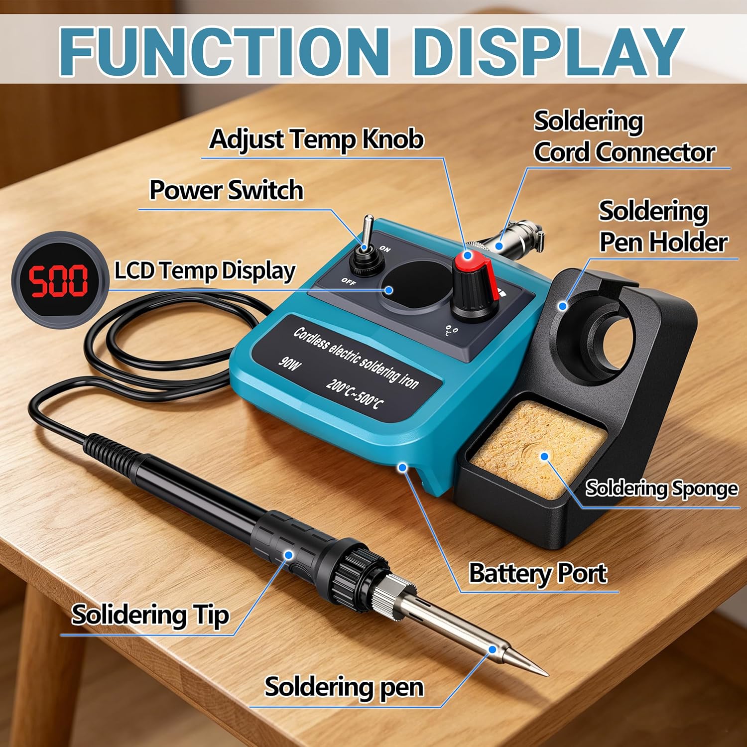 90W LED Digital Cordless Solde - Diy Elektronik review and price