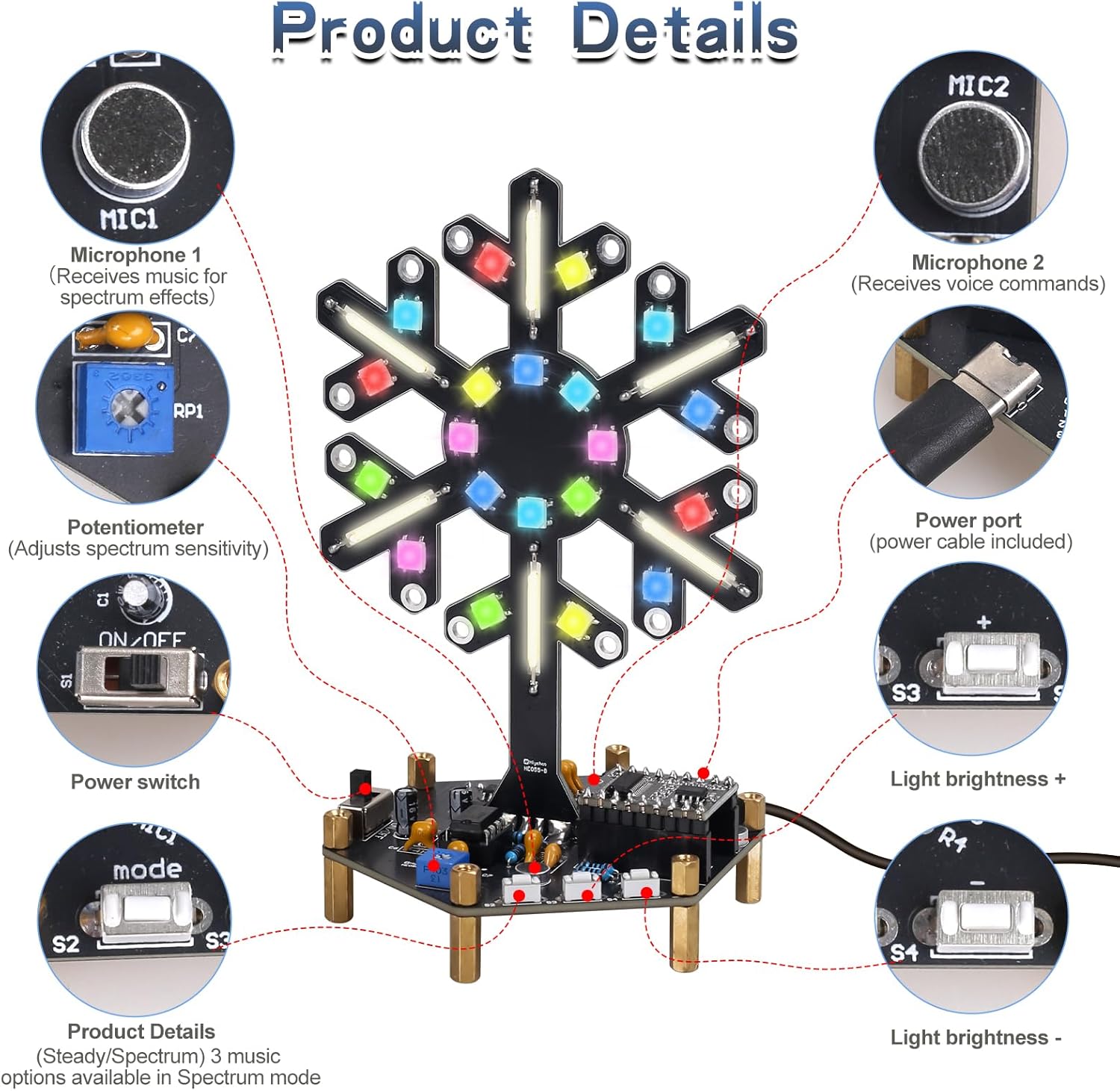 Voice Control Spectrum Light S - Diy Electronics Kits For Kids review and price