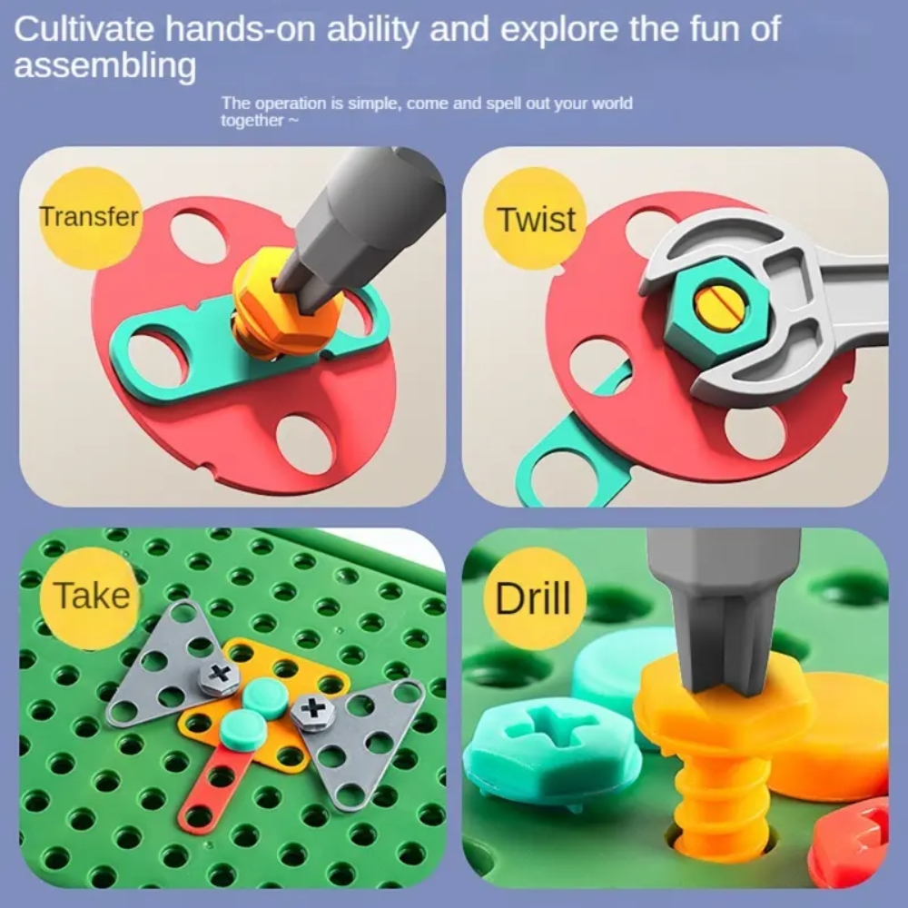 450Pcs Kids STEM Drill Set Cre - Diy Electronics Kits For Kids review and price