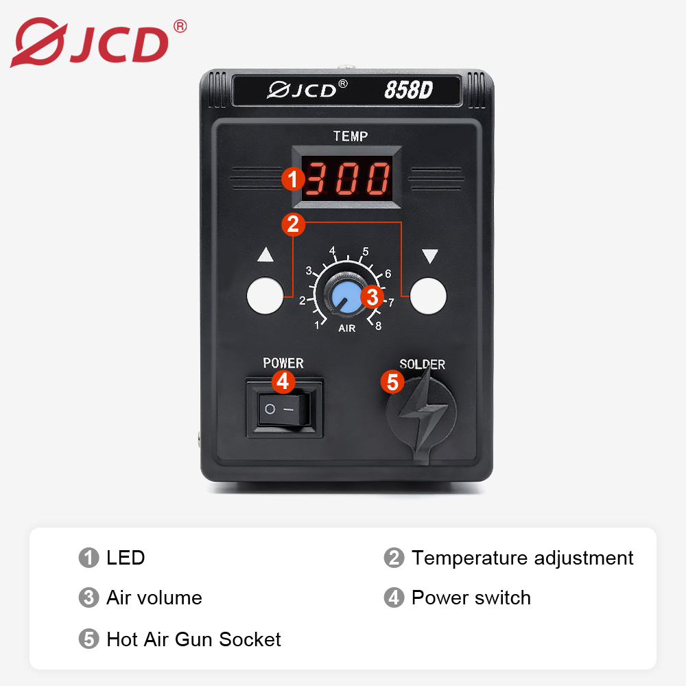 JCD Hot Air Gun 858D 700W BGA  - Smd Solder Paste review and price