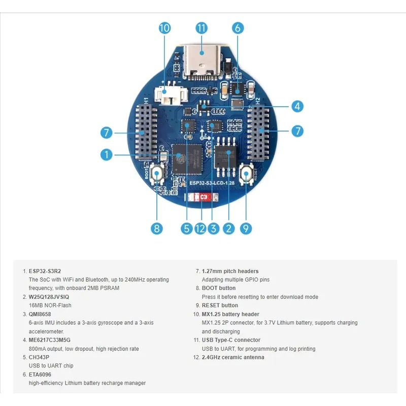 ESP32-S3 LCD development board - Esp32 Wifi Bluetooth review and price